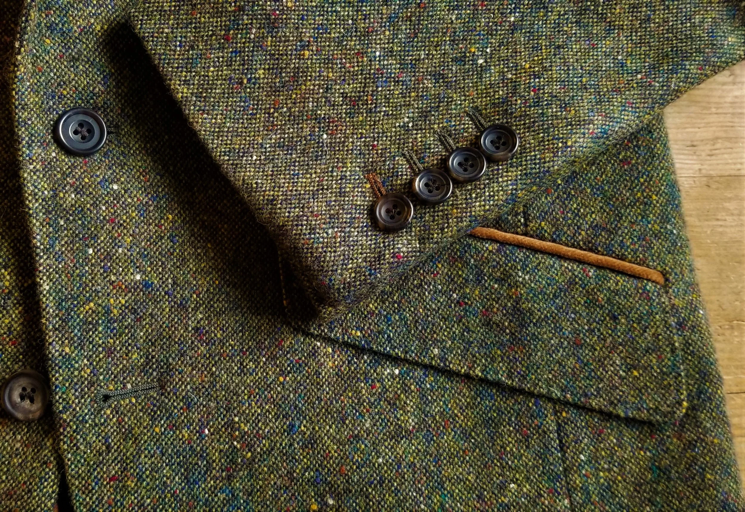 Green donegal tweed suit clearance